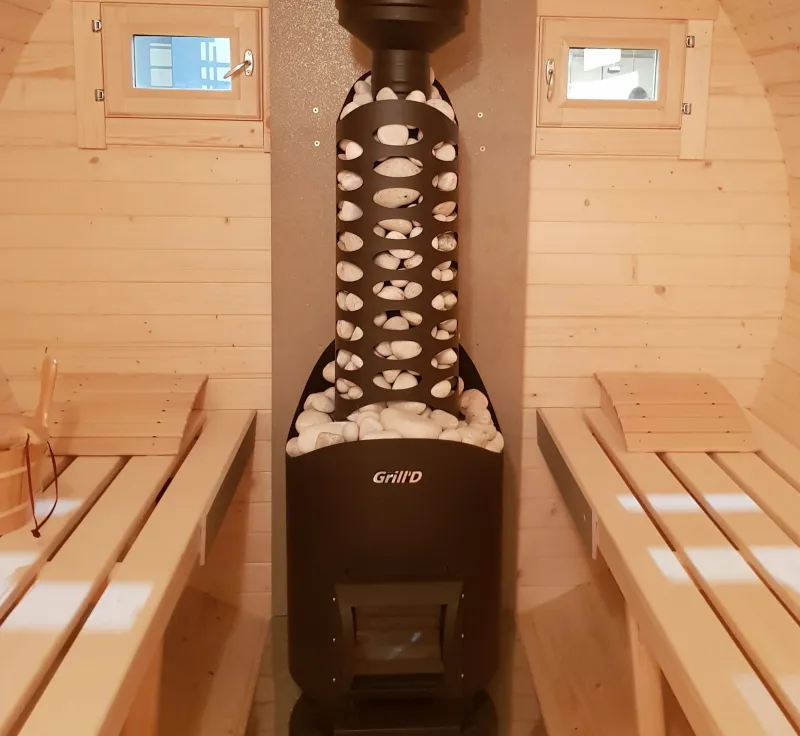 Печь для бани Grill'D Aurora mini Short black